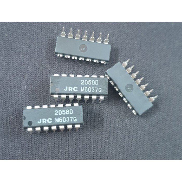 IC JRC2058D JRC 2058 D Quad Operational Amplifier DIP-14 Komponen Elektronik