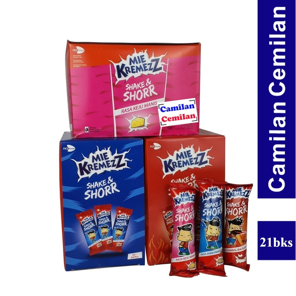 

Mie Kremezz Shake Shorr Mi Kremes isi 21 bks x 16 gr