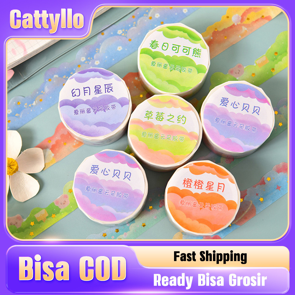 

1Pcs Washi Tape Gulungan Washi Tape Awan Pita Dekorasi Scrapbook Handmade