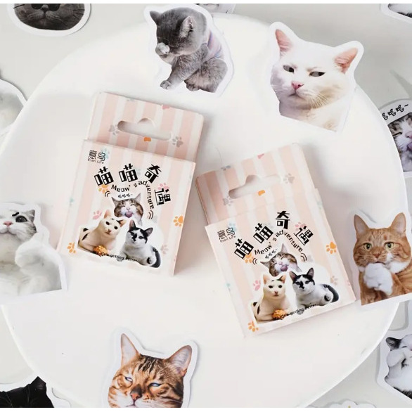 

Sticker Pack Isi 46 Lembar MEOW ADVENTURE Scrapbook Journal Stiker