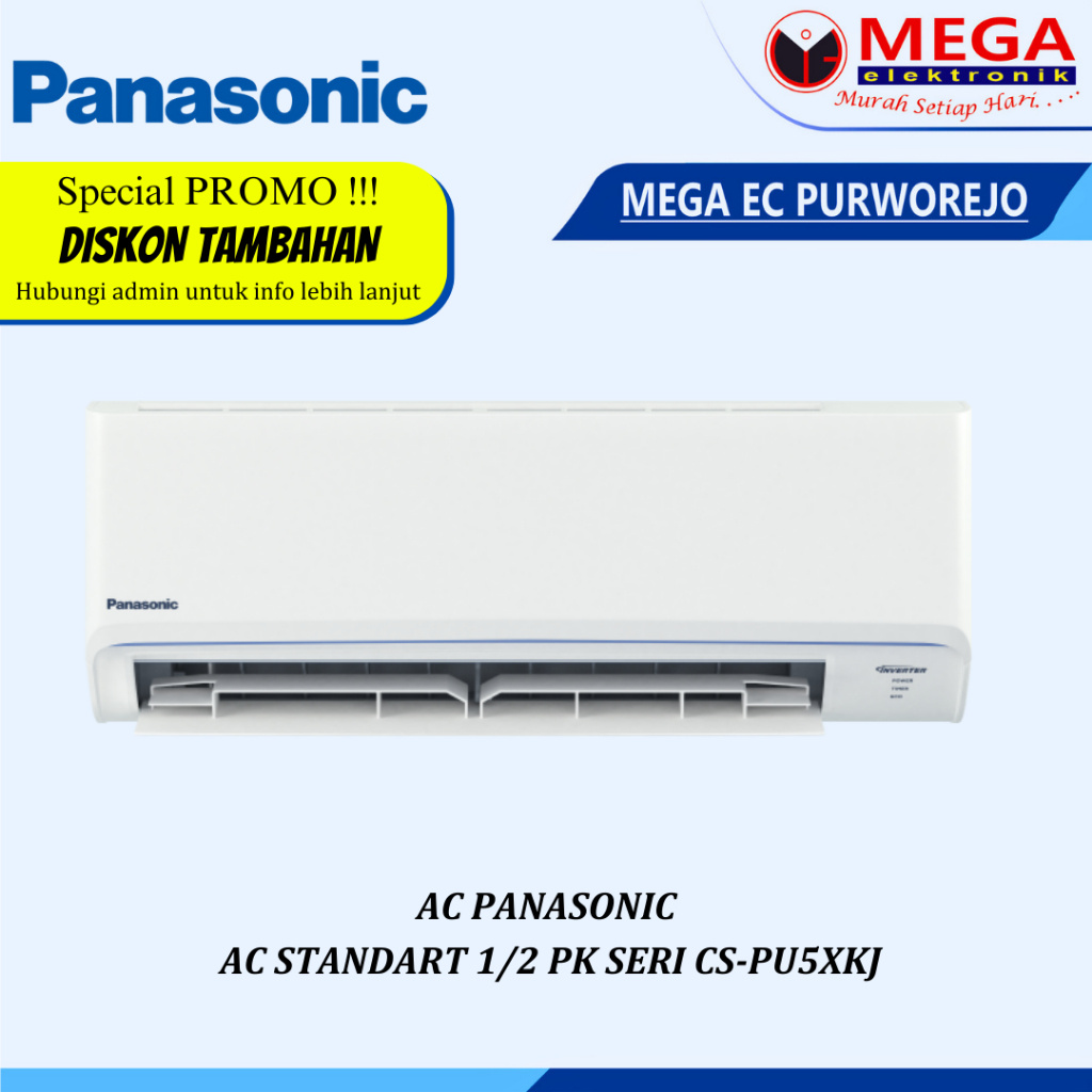 AC PANASONIC  AC STANDART INVERTER 1/2 PK SERI CS-PU5XKJ