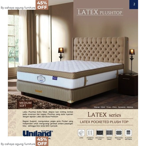kasur matras Mattress Uniland Latex Plushtop Maxima by uniland hanya kasur saja