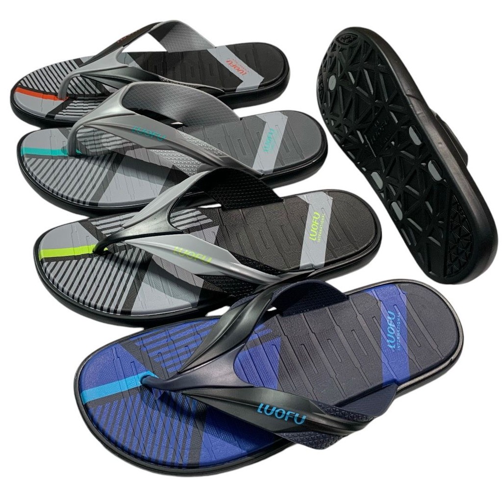 Luofu Sandal Jepit Karet Pria Import E6155-BRC42 (AM2)