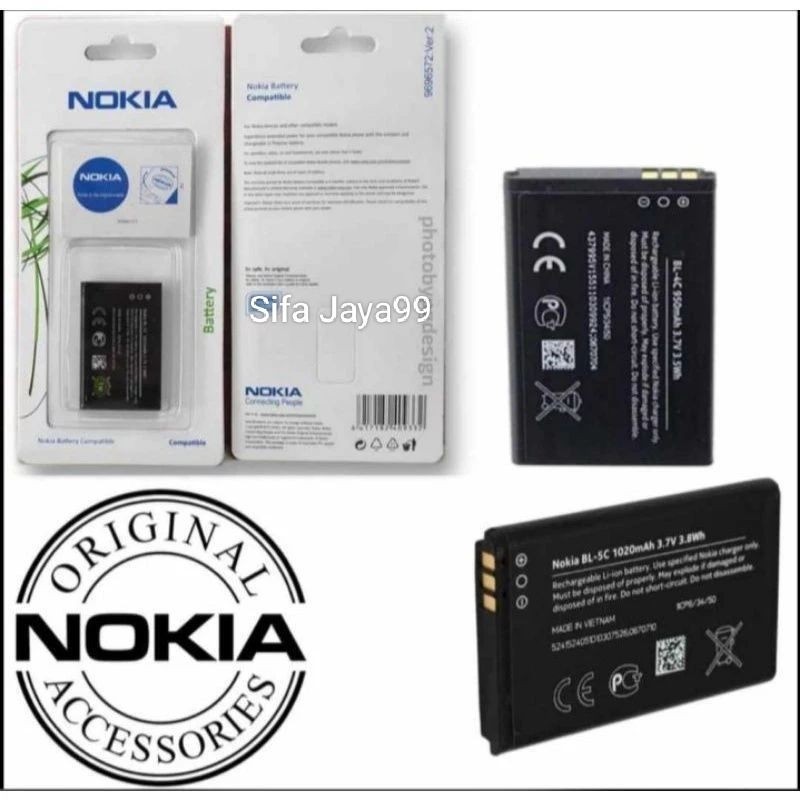 Batre Baterai NOKIA BL 4C BL 5C /NOKIA N100.N101.N103 & N105.N109.N111.N113.1280.1616.1800.C1-01 & C