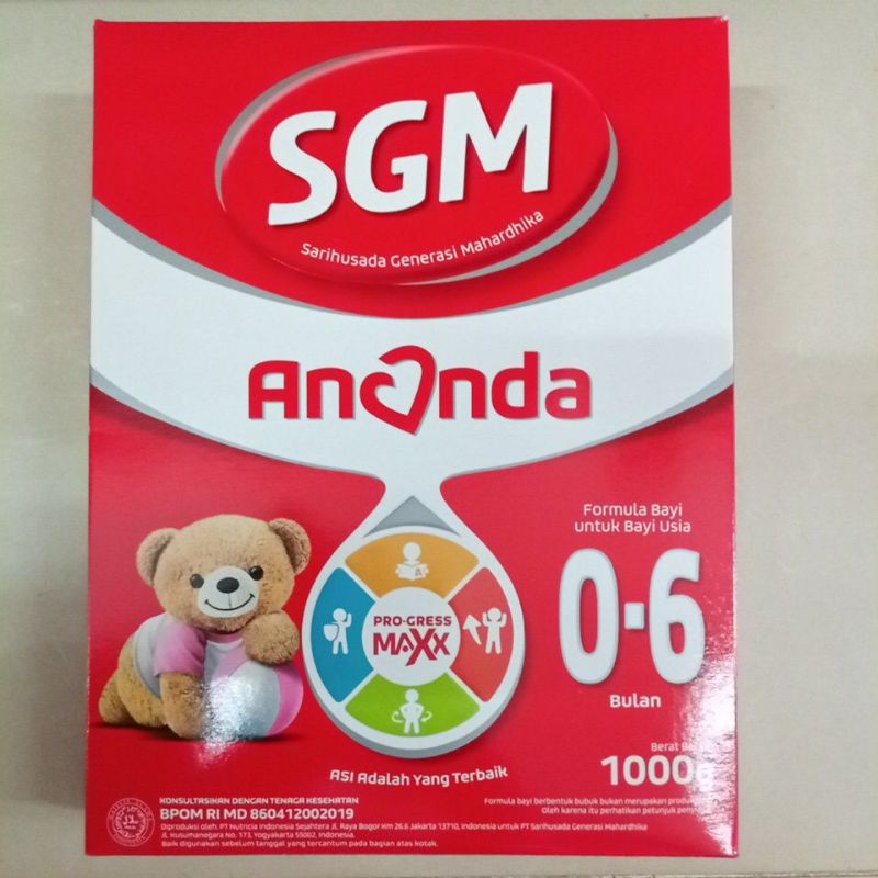 Susu SGM Ananda (0-6 Bulan) 1000 Gram