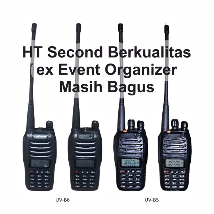 ORI  HT Baofeng UV-B5 Taffware UV-B6 Handy Talky Walkie Talkie Second Bekas - Taffware, Unit Saja