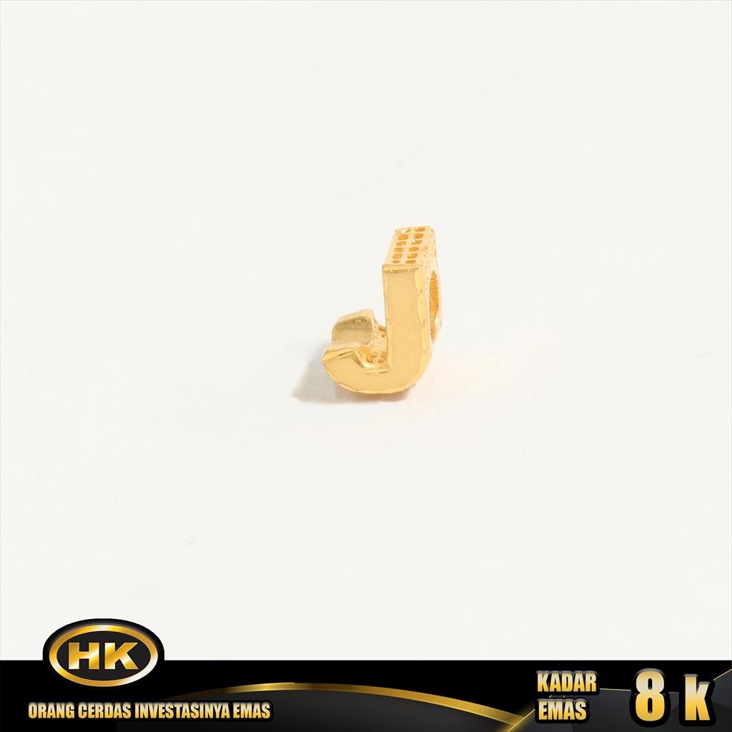 HK Mustika Gold - Liontin Emas 8K - Huruf J