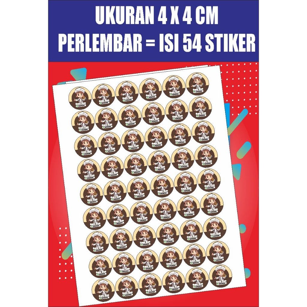 

Cetak Stiker Vinyl atau Transparan buat Label Makanan atau Minuman Ukuran Bahan A3 Plus (30 x 45 cm) MINIMAL ORDER 5 LBR CingWangPrint