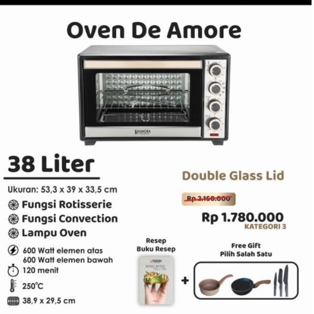 Signora Oven De Amore 38 Liter / Oven Signora