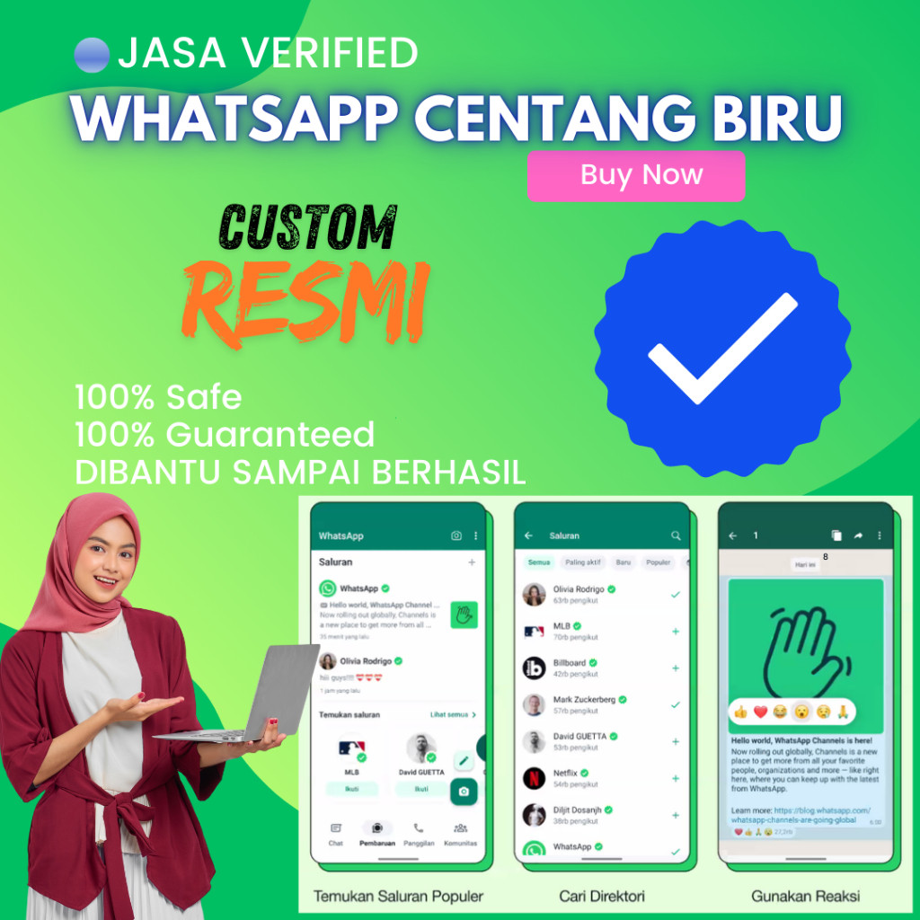 Jasa Centang Biru WhatsApp Bisnis Resmi - Garansi Berhasil 100%