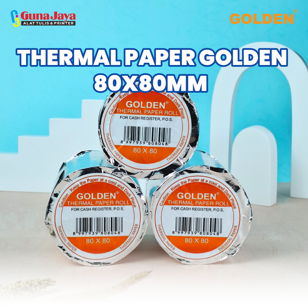 

GOLDEN 80X80MM THERMAL PAPER ROLL