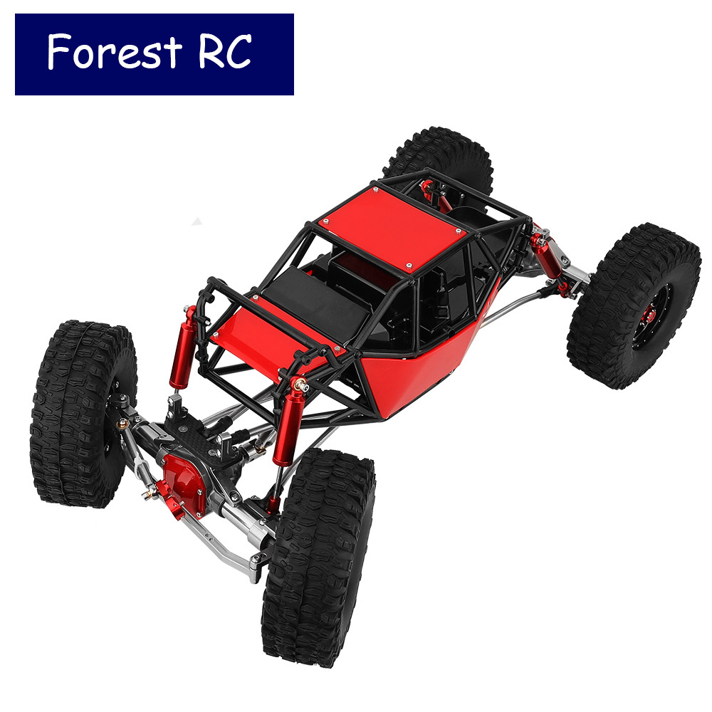 Metal DIY 330mm Wheelbase Rock Buggy Frame Chassis Crawler with SCX10 Straight Axle Nylon Tube Roll 