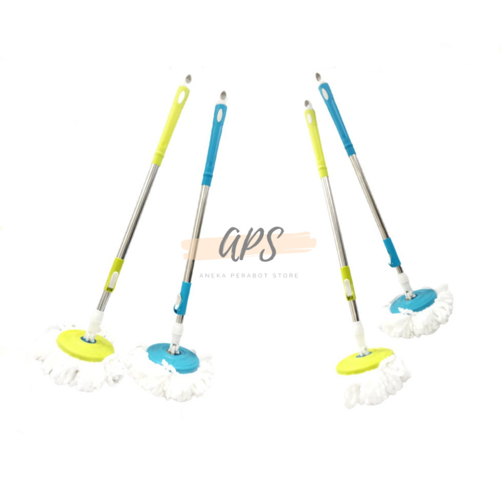 APS-H112-TONGKAT HANDLE + KAIN SPIN MOP/ TONGKAT DAN KAIN PEL CADANGAN/ HANDLE + REFILL SPIN MOP