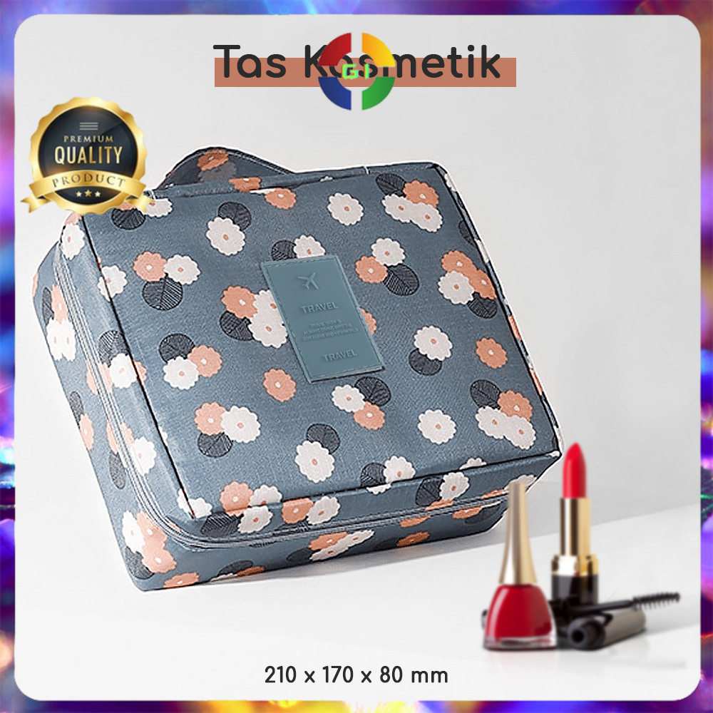 (GI) Tas Kosmetik Make Up Travel Besar Muat Banyak