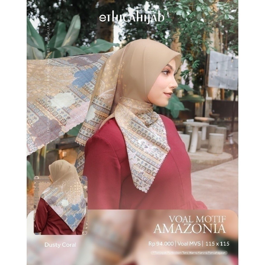Voal Motif Amazonia Hijab Premium Voal by Ethica - Tsaqifa