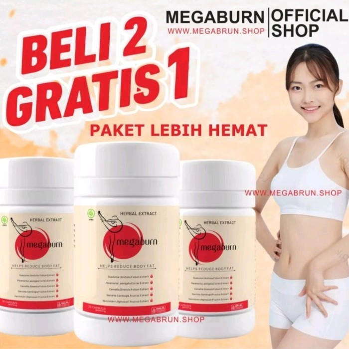 megaburn helps reduce body fat  megaburn herbal original asli