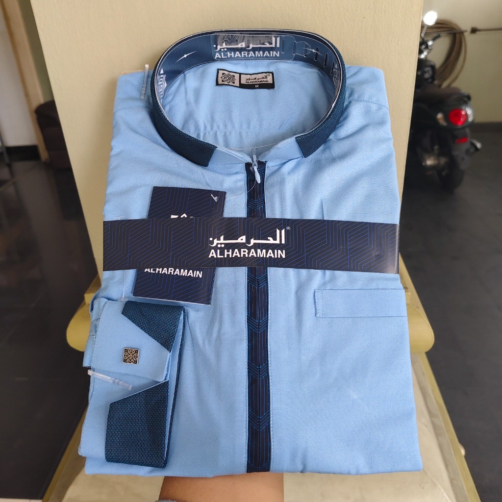 AL Haramain Koko Kombinasi Premium Manset (08 B) | Putih | Navy | Biru Muda | Coklat Tua | Abu | Mar