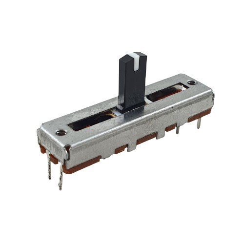 Potensio Geser 3.5cm 6 pin 100k Stereo Kaki 3-3 Slide 3.5 cm Mixer 104