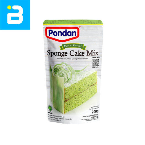 

Pondan Sponge Cake Mix Pandan 200G