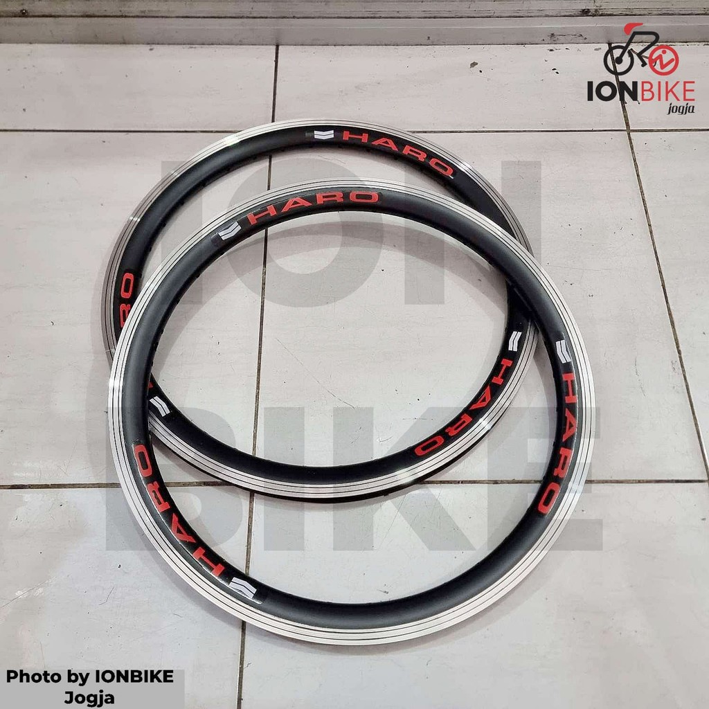 Velg Rim Rims Haro 20 Inch 406 30mm 36 Hole BLACK 36H Alloy CNC 36 H Sepeda BMX Race Street 30 mm by