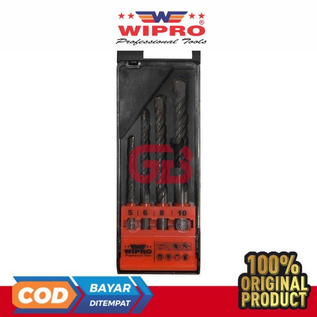 Mata Bor Beton Premium Set 4Pcs STD 5/6/8/10MM Wipro
