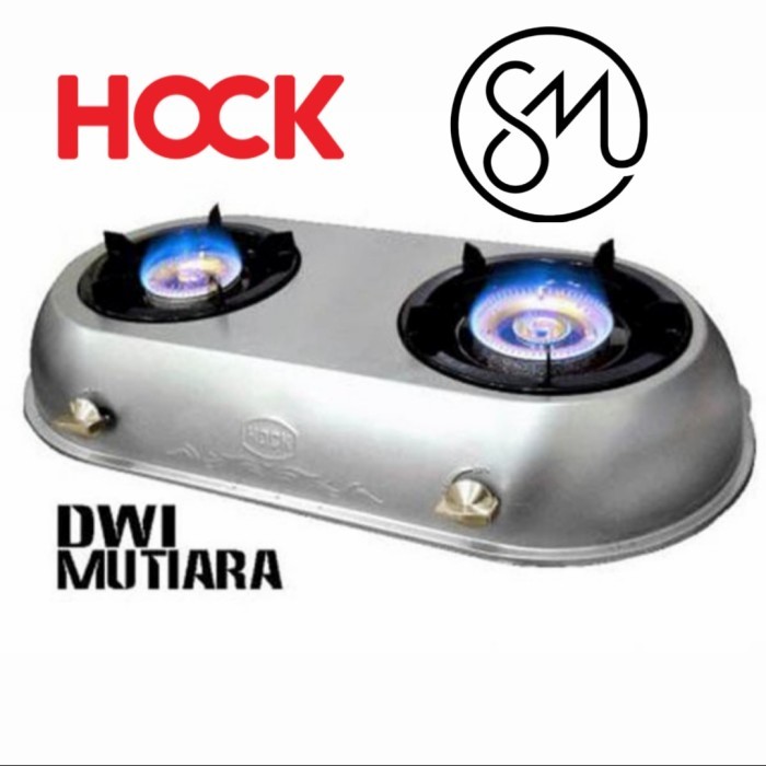 Kompor Gas Hock HP-220DM Dwi mutiara 2 tungku dwimutiara HP220DM