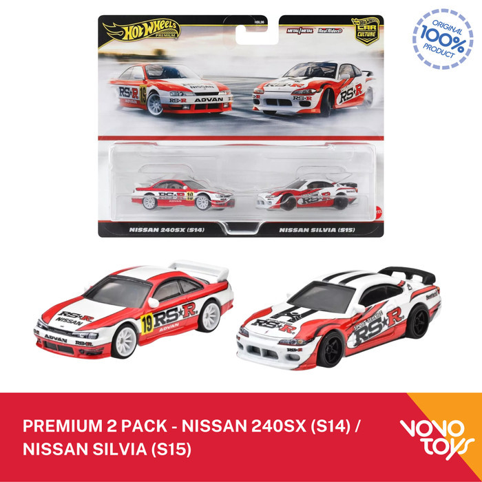 Hot Wheels Premium 2 Twin Pack Nissan 240SX (S14) / Nissan Silvia (S15)