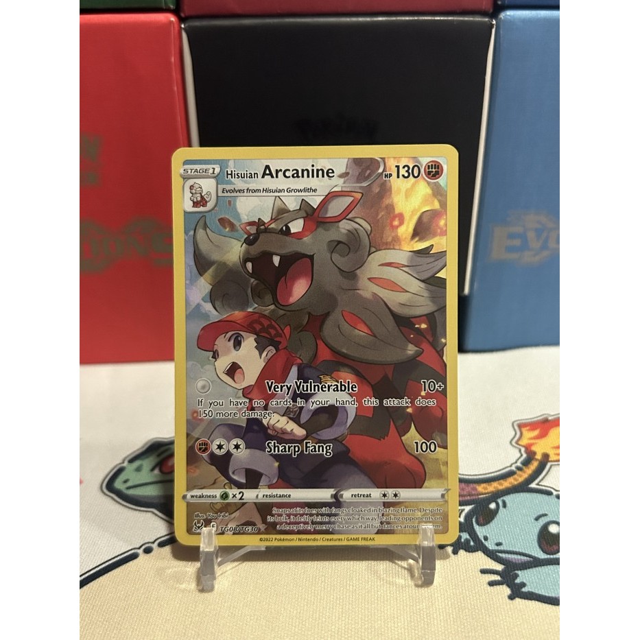 Pokemon TCG English Hisuian Arcanine TG08/TG30 - Holo Rare Lost Origin