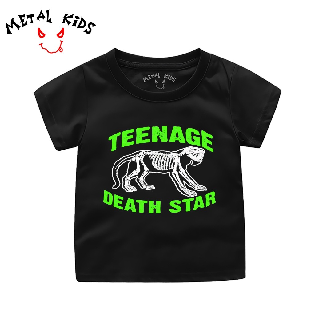 KAOS ANAK TEENAGE DEATH STAR TEXS HIJAU DISTRO MUSIC KAOS ANAK PREMIUM