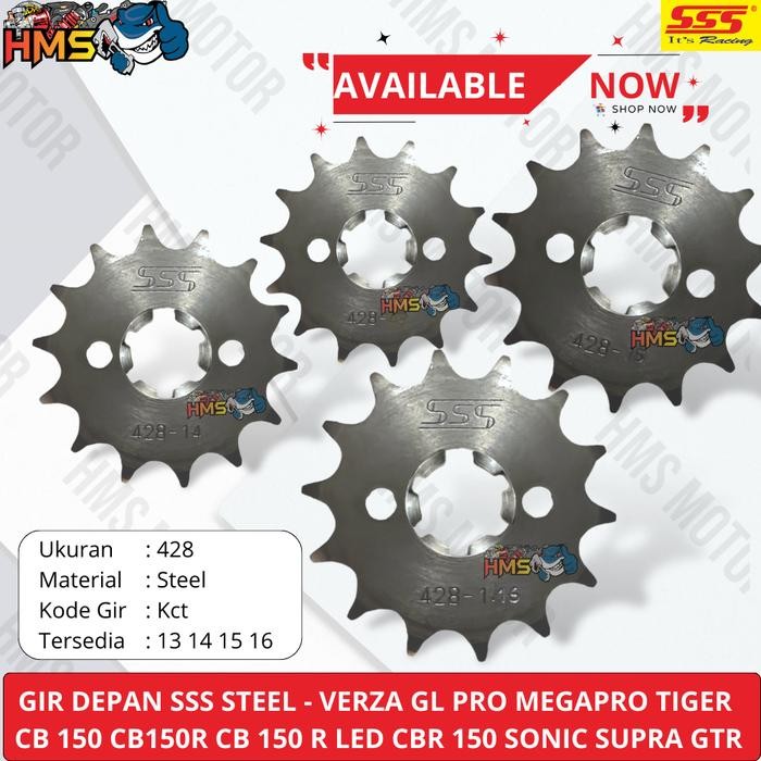 Gir/Gear Depan 428 Sss Cb150 R,Cbr 150,Megapro,Tiger,Sonic,Verza,Cs1 - 14