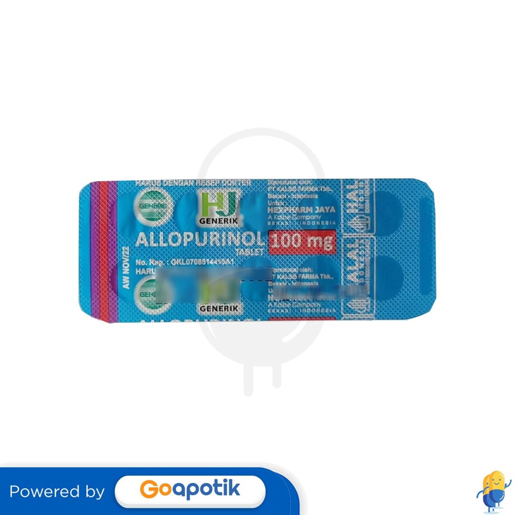 Allopurinol Hexpharm 100 Mg Strip 10 Tablet