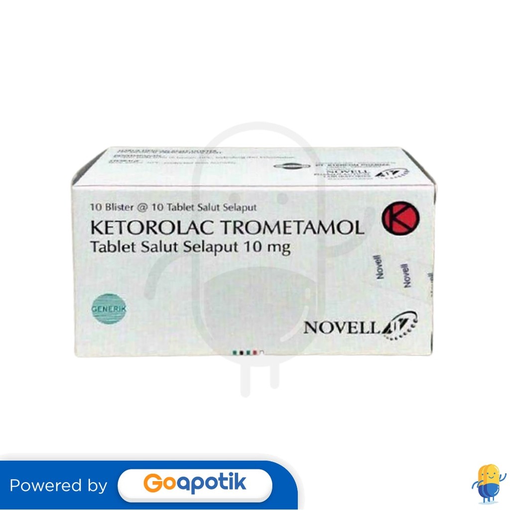 Ketorolac Novell 10 Mg Box 100 Tablet