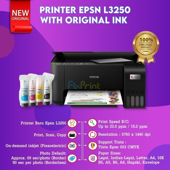 Printer Epson WiFi WF100 / L3250 / L8050 WF-100 Wireless Portable New
