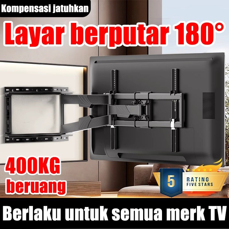 【COD】bracket tv 32 inch Bracket Tv  Layar berputar 180° Kapasitas menahan beban 400KG braket TV LED 