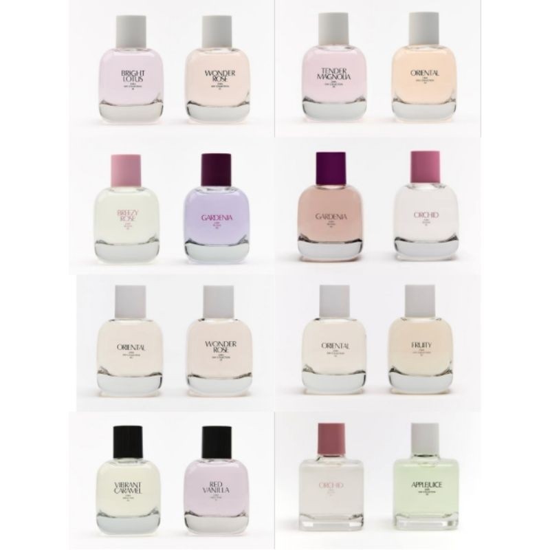 ZARA EDP/EDT (NO BOX) - Women Bright Lotus, Breezy Rose, Red Vanilla, Vibrant Caramel, Tender Magnol