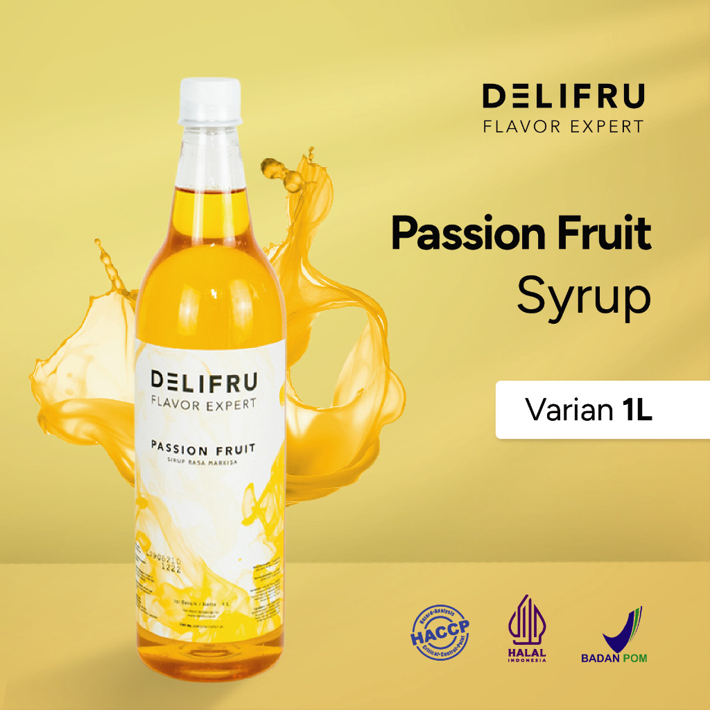 

new sale Syrup Passion Fruit Delifru 1 Liter - Sirup Markisa Premium