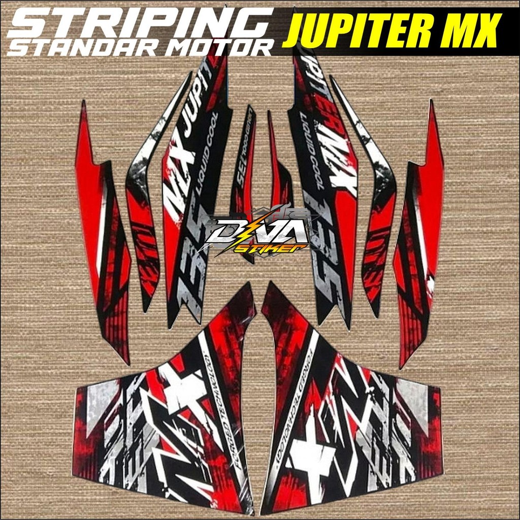 stiker striping motor yamaha jupiter mx 135 2014 mx new lis bodi standar berkualitas