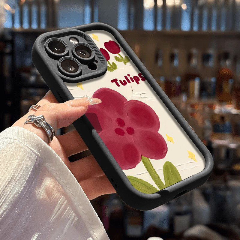 SS0143 Bunga merah besar untuk case oppo reno 4f 5f 5 6 7 8 7z 8z 8t 11 12f 4g 5g oppo A5 A3 PRO A56