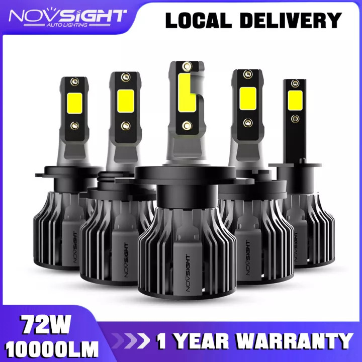 Novsight lampu led motor mobil h4 72 watt h11 lampu foglamp led super terang h7 hb3 hb4 Lampu Depan