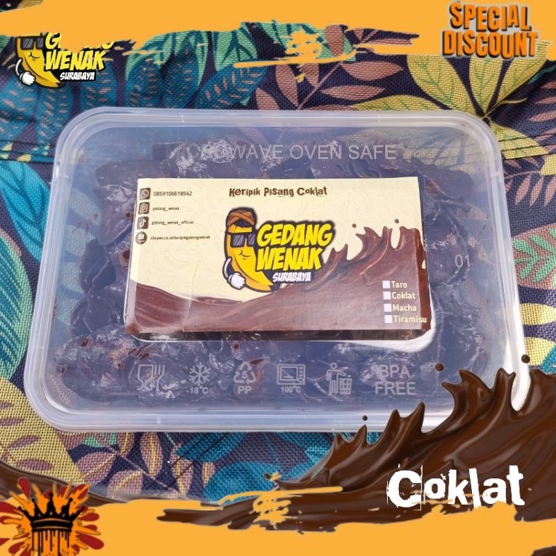

NICE TASTED Keripik Pisang Coklat Lumer / Varian Tepak Rasa Coklat JZL