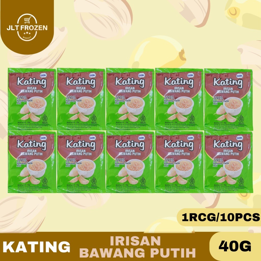 

Kating Irisan Bawang Putih 40g - 1RCG/10PCS Irisan Kecil Kasar Bawang Putih /100% Bawang Putih Asli