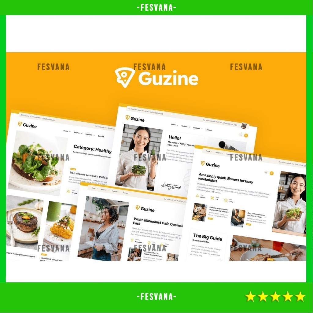 WORDPRESS THEME GUZINE: ADSENSE READY MAGAZINE   D5989 TEMA TEMPLATE WEB BY FESVANA ORIGINAL