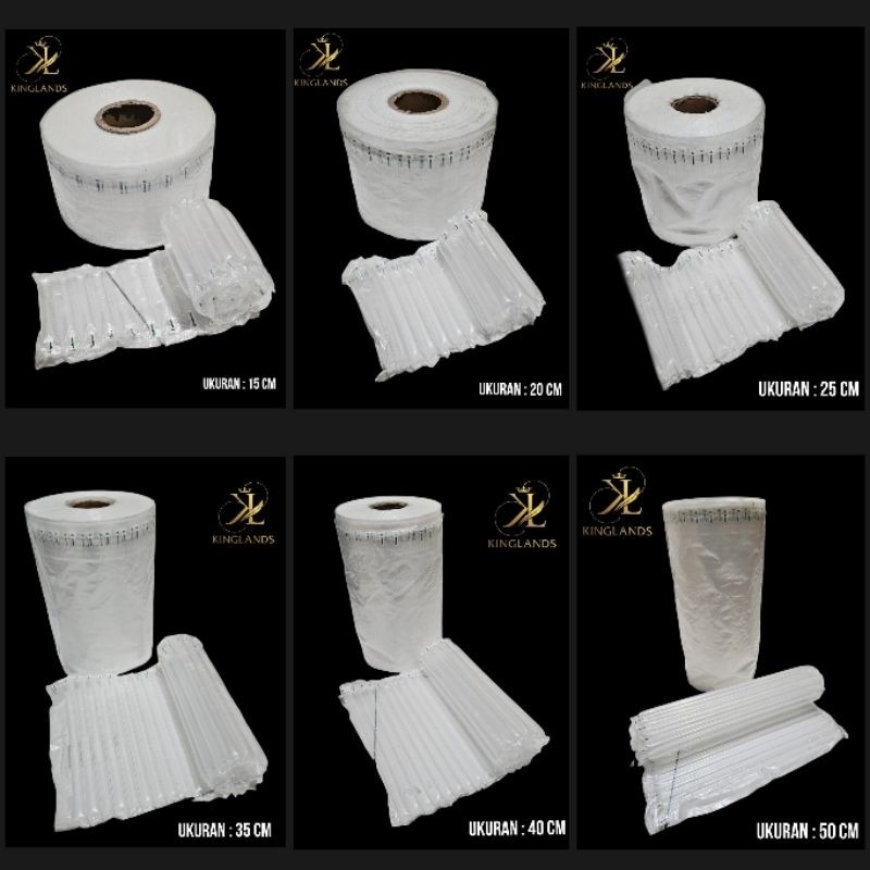

[300 M] AIR CUSHION POLY AIR PLASTIK GELEMBUNG BUBBLE WRAP UKURAN TINGGI 15CM , 20CM, 25CM, 30CM, 35CM, 40CM, 50CMCO