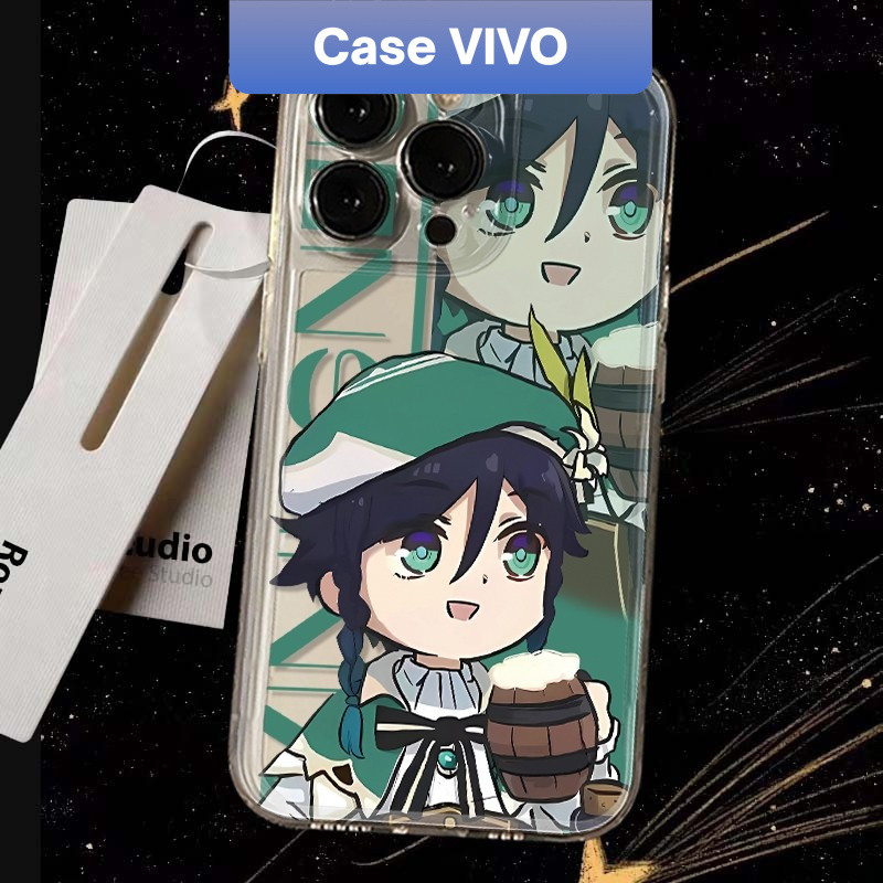 Venti Genshin Impact Case Vivo Y100 V29 V29e 5G Y33s Y28 Y18 Y17 Y12 Y03 Y20 Y12i Y35 Y22 Y11 Y15 Y1