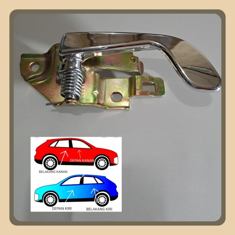 bukaan handle pintu dalam mobil kuda chrome