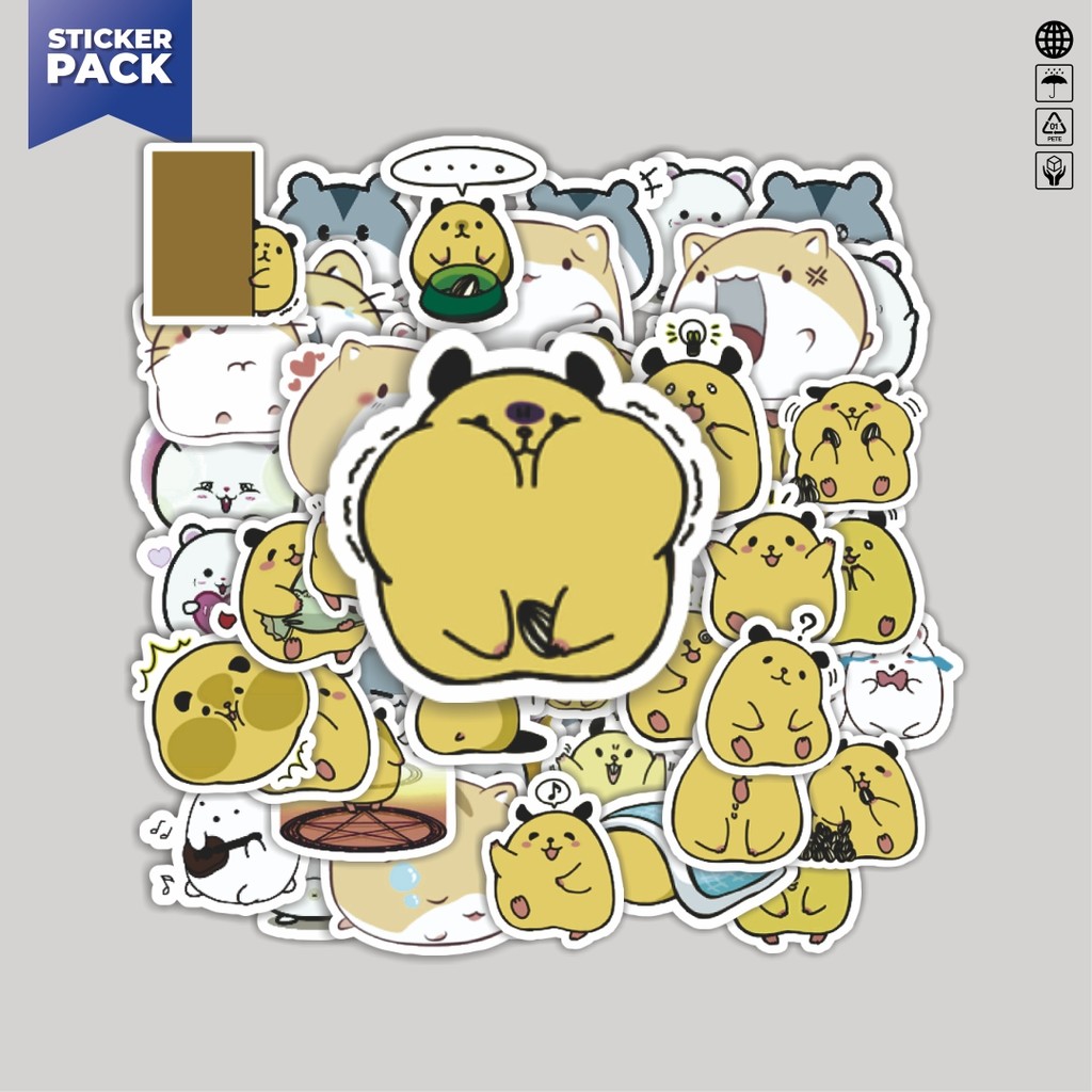 

[100PCS]Stiker Pack Stiker Hewan Hamster v4 Aesthetic Vinyl Anti Air Dekorasi Sticker Laptop Buku Journal Koper Helm Casing HP Gitar Helm Skateboard