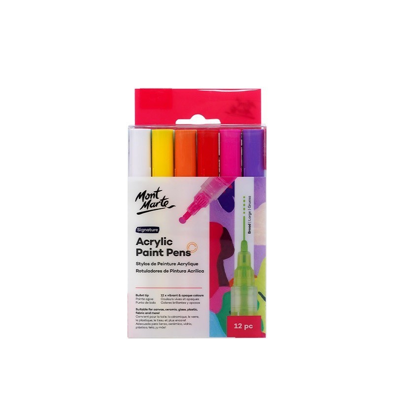

New OHSOME - Mont Marte MPN0130 Acrlic Paint Pen Spidol Akrilik 12 SetPremium