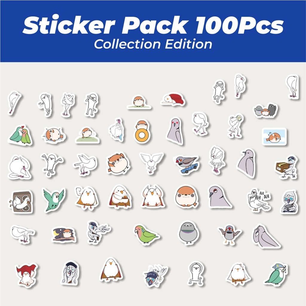

Hot Sticker Hewan Burung Merpati Lucu Anti Air Stikers Berperekat Waterproof Sticker Decal Buat Motor Helm Buku Journal Koper Casing HP Laptop Botol Minum