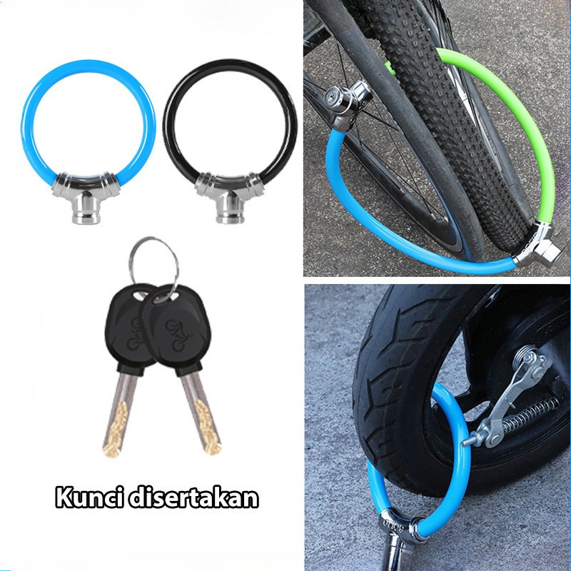 Kunci bulat anti maling kunci sepeda anti maling kunci rantai anti air kunci sepeda gunung antiselip