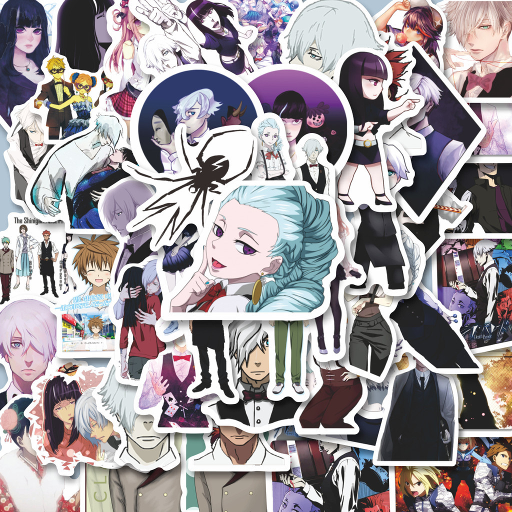 

100PCS Lucu Sticker Anime Death Parade (Desu Parēdo) Stiker Aesthetic Stiker Anti Air Stikers Berperekat Waterproof sticker decal buat Motor Helm Buku Journal Koper Casing HP Laptop Botol Minum Hadiah anak